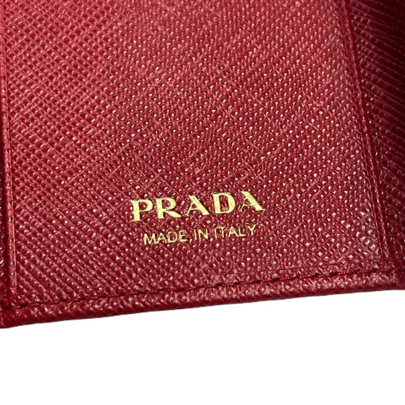 【美品】PRADA プラダ 6連キーケース サフィアーノ レザー レッド 【240005006084】