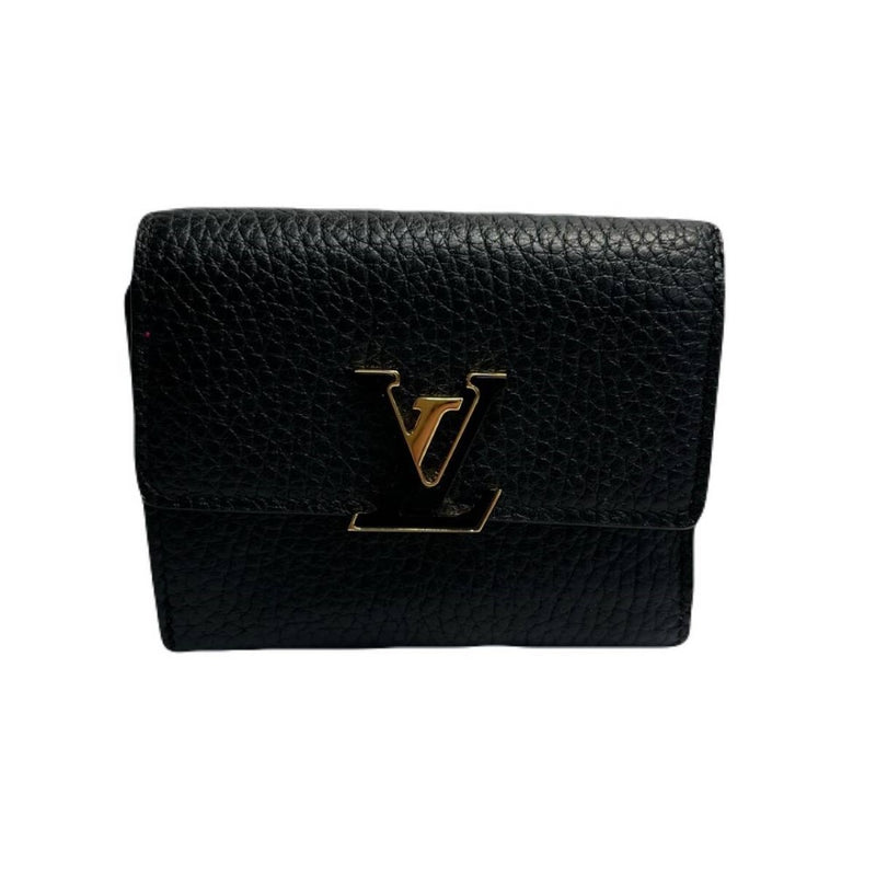 ルイ ヴィトン ポルトフォイユ カプシーヌ コンパクト ノワール レディース 三つ折り財布 M68587 LOUIS VUITTON 【2400050061408】