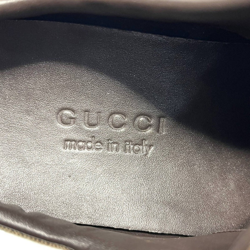 【美品】GUCCI グッチ シェリーライン スニーカー メンズ 靴 シューズ 117711 サイズ：41（約25.5cm) スエード GG ブラウン 【240005006366】