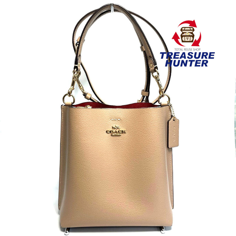 COACH コーチ モリーバケットバッグ22 2Wayバッグ ショルダーバッグ ハンドバッグ レザー ベージュ CA177 【240005006379】