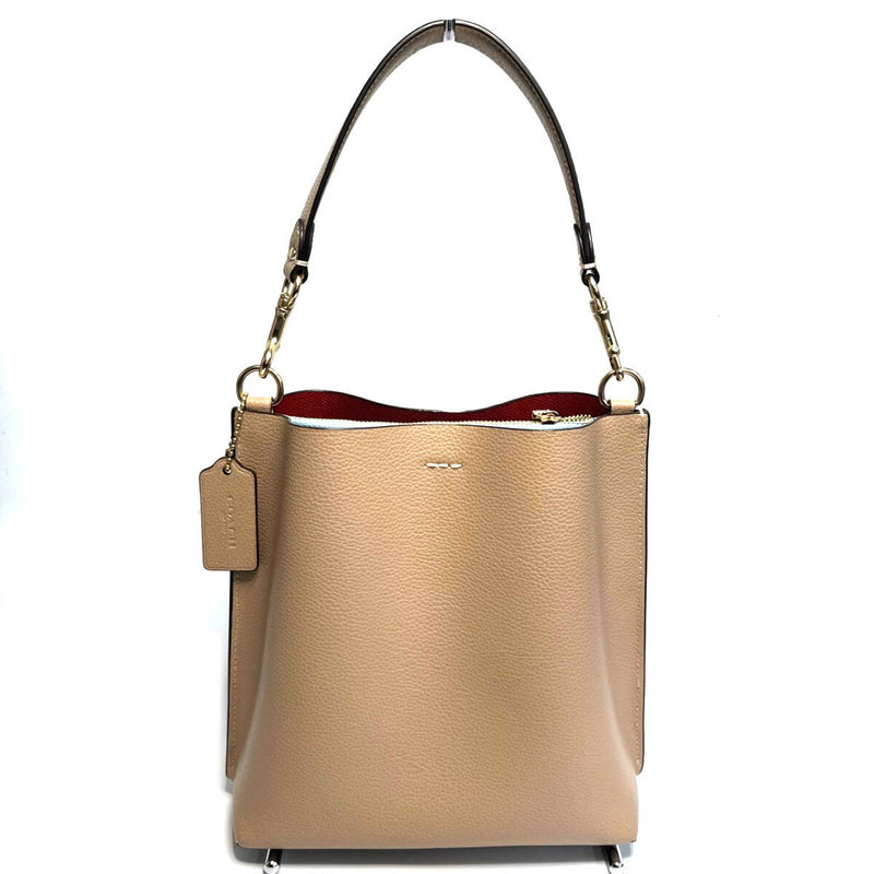 COACH コーチ モリーバケットバッグ22 2Wayバッグ ショルダーバッグ ハンドバッグ レザー ベージュ CA177 【240005006379】