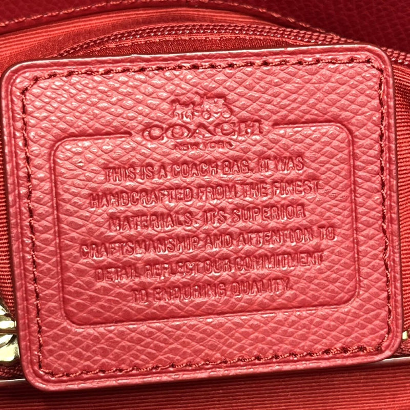 【美品】COACH コーチ 2Wayバッグ ショルダーバッグ ハンドバッグ レザー レッド F36642 【240005006395】