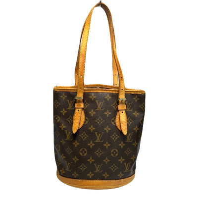 ルイ ヴィトン モノグラム バケットPM プチバケット トートバッグ ポーチ付き M42238 LOUIS VUITTON 【240005006489】