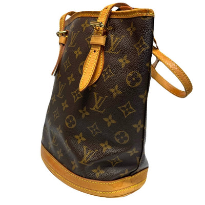 ルイ ヴィトン モノグラム バケットPM プチバケット トートバッグ ポーチ付き M42238 LOUIS VUITTON 【240005006489】