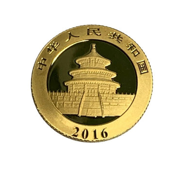 純金 中国 金貨 2016年 50元 パンダ金貨 3g K24 24金 【240005006731】