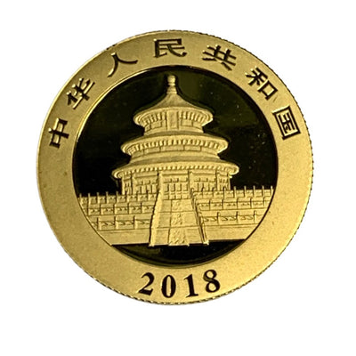 純金 中国 金貨 2018年 100元 パンダ金貨 8g K24 24金 【240005006732】