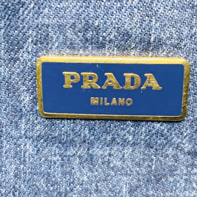PRADA プラダ カナパ B1877B ハンドバッグ トートバッグ デニム 【240005006762】