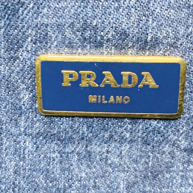 PRADA プラダ カナパ B1877B ハンドバッグ トートバッグ デニム 【240005006762】