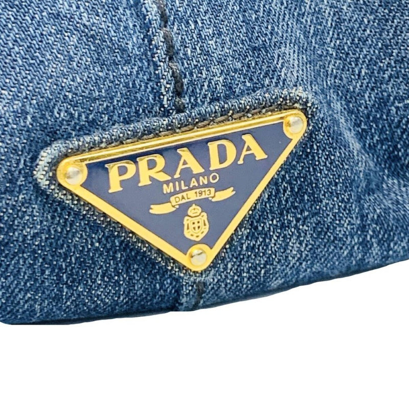 PRADA プラダ カナパ B1877B ハンドバッグ トートバッグ デニム 【240005006762】