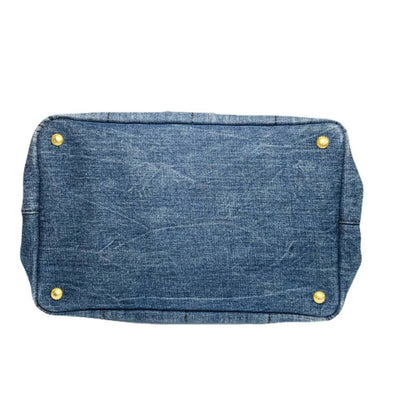 PRADA プラダ カナパ B1877B ハンドバッグ トートバッグ デニム 【240005006762】