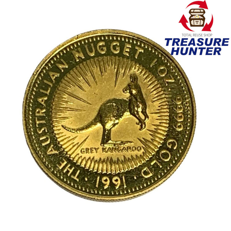 純金 1991年 オーストラリア カンガルー金貨 １オンス 金貨 31.1g K24 24金 【240005006811】