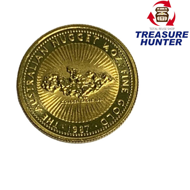純金 1987年 オーストラリア ナゲット金貨 1/4オンス 金貨 7.8g K24 24金 【240005006812】