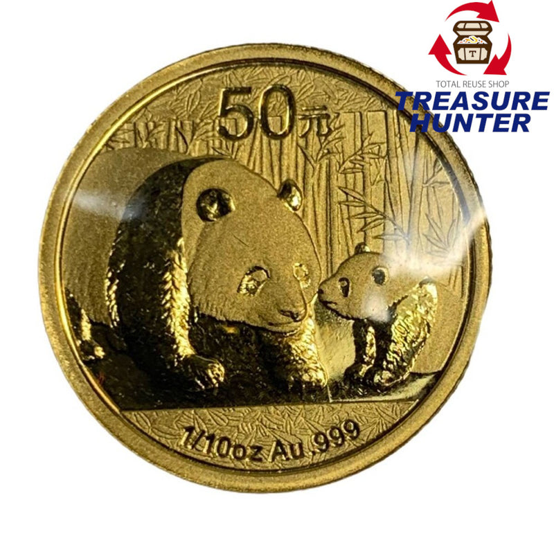 純金 中国 金貨 2011年 50元 親子 パンダ金貨 1/10oz K24 24金 【240005006813】