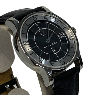 BVLGARI ブルガリ ブルガリブルガリ ソロテンポ メンズ クォーツ 腕時計 ST35S ブラック 稼動品 【240005006846】