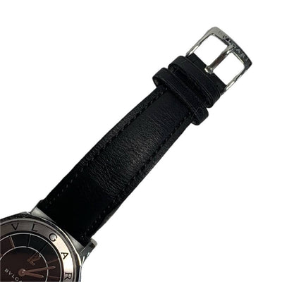 BVLGARI ブルガリ ブルガリブルガリ ソロテンポ メンズ クォーツ 腕時計 ST35S ブラック 稼動品 【240005006846】