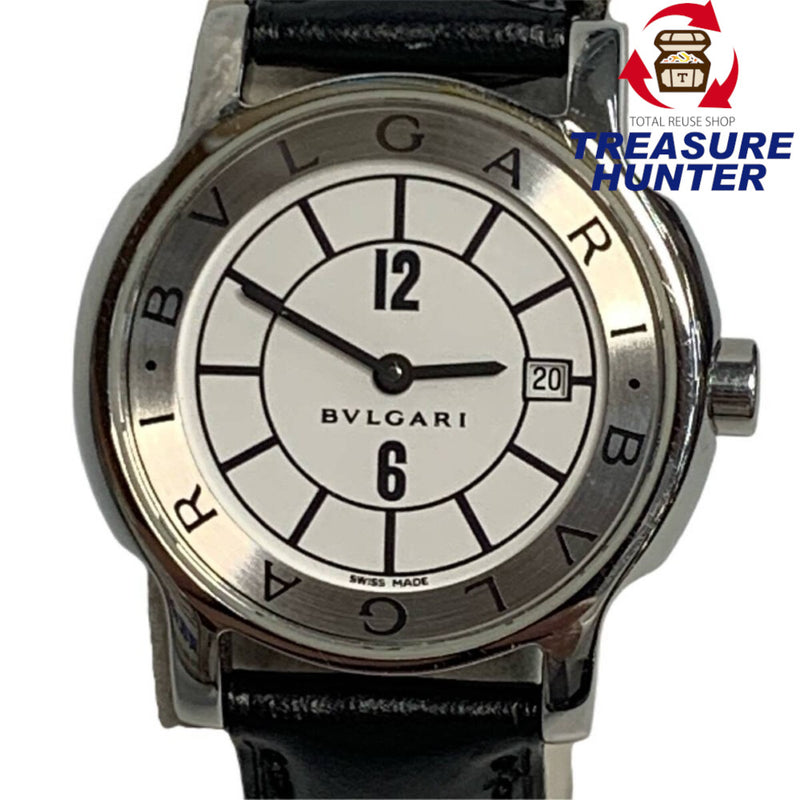 BVLGARI ブルガリ ブルガリブルガリ ソロテンポ レディース クォーツ 腕時計 ST29S ホワイト 稼動品 【240005006847】