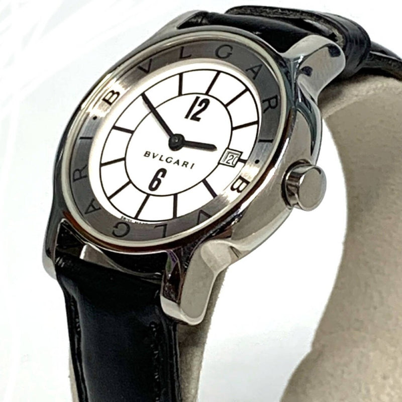 BVLGARI ブルガリ ブルガリブルガリ ソロテンポ レディース クォーツ 腕時計 ST29S ホワイト 稼動品 【240005006847】