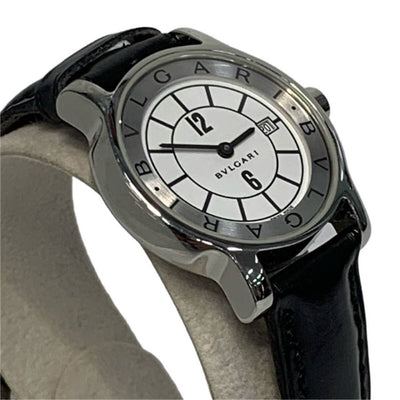 BVLGARI ブルガリ ブルガリブルガリ ソロテンポ レディース クォーツ 腕時計 ST29S ホワイト 稼動品 【240005006847】