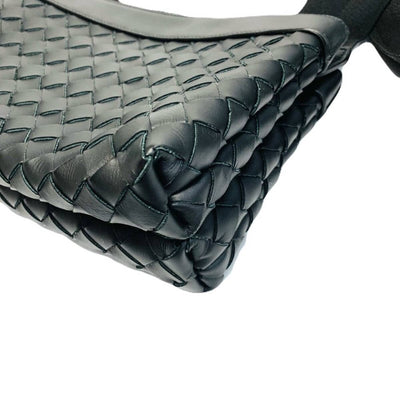 BOTTEGA VENETA ボッテガヴェネタ イントレチャートデュオ ショルダーバッグ クロスボディ レザー ブラック 651938 【240005006879】