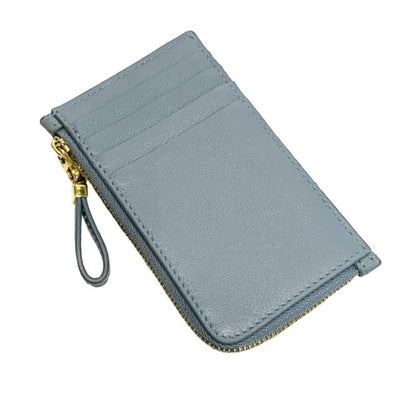 Dior ディオール カナージュ レザー CDロゴ ジップ カードホルダー L字ファスナー 小銭入れ ウォレット カードケース コインケース 【240005007015】
