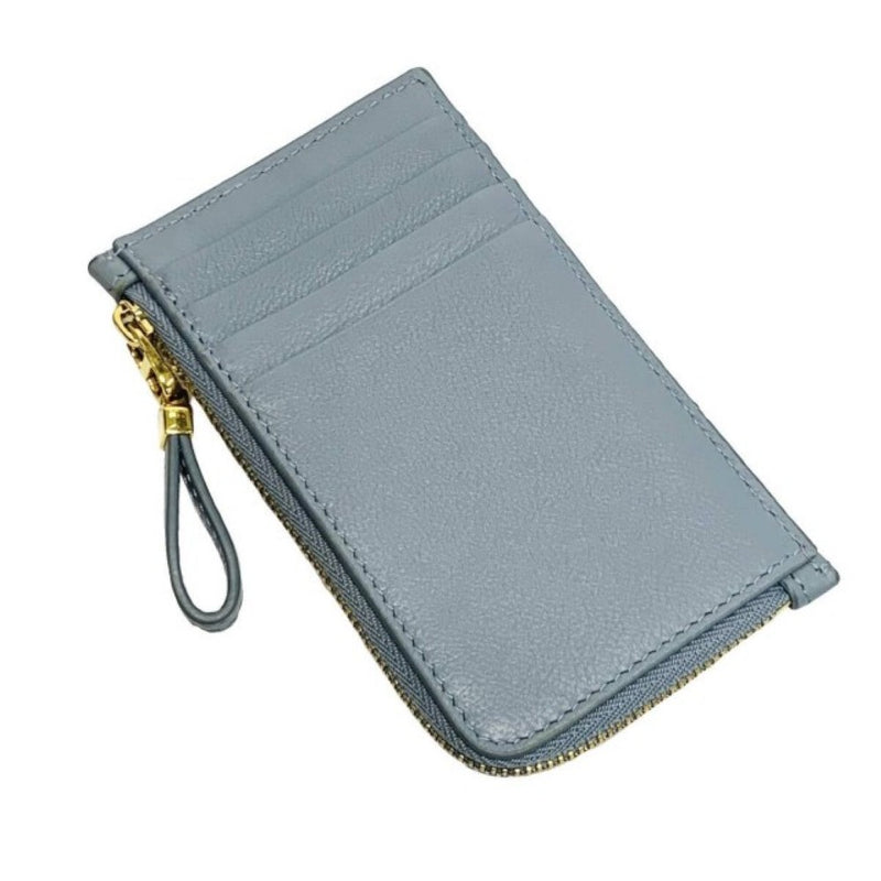 Dior ディオール カナージュ レザー CDロゴ ジップ カードホルダー L字ファスナー 小銭入れ ウォレット カードケース コインケース 【240005007015】