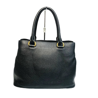 PRADA プラダ レザー 2wayハンドバッグ ショルダーバッグ ブラック 1BA058 【240005007016】