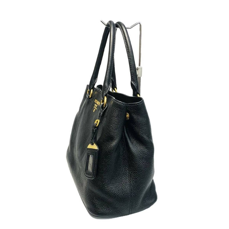 PRADA プラダ レザー 2wayハンドバッグ ショルダーバッグ ブラック 1BA058 【240005007016】