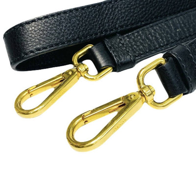 PRADA プラダ レザー 2wayハンドバッグ ショルダーバッグ ブラック 1BA058 【240005007016】