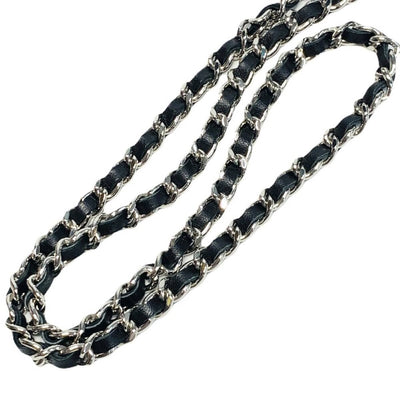 CHANEL シャネル マトラッセ チェーンウォレット A82527 ココマーク ラムスキン ブラック 【240005007046】