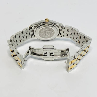 GUCCI グッチ レディース 腕時計 クオーツ 5500L シェル文字盤 SS GP コンビ 稼動品 【240005007053】