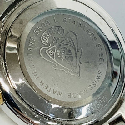 GUCCI グッチ レディース 腕時計 クオーツ 5500L シェル文字盤 SS GP コンビ 稼動品 【240005007053】