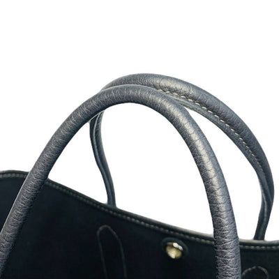 HERMES エルメス ガーデンパーティーTPM トートバッグ　ハンドバッグ ブラック トワルアッシュ ネゴンダ □O刻印 【240005007123】
