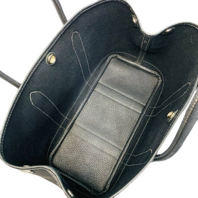 HERMES エルメス ガーデンパーティーTPM トートバッグ　ハンドバッグ ブラック トワルアッシュ ネゴンダ □O刻印 【240005007123】