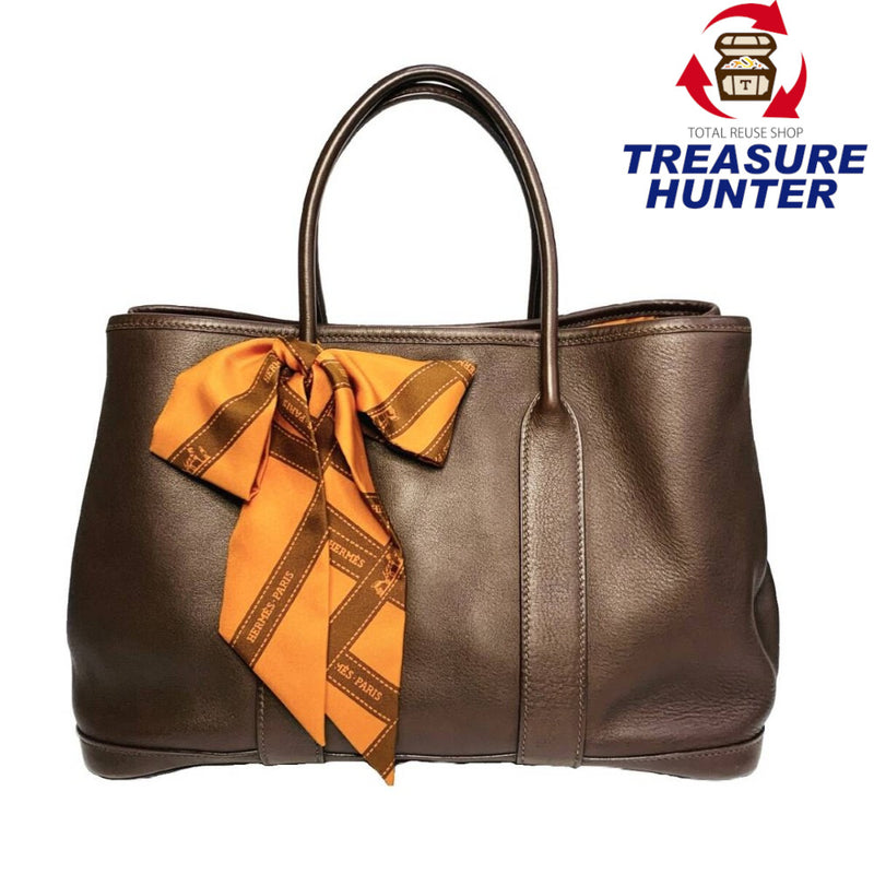 HERMES エルメス ガーデンツイリーTPM ハバナ スイフト ブラウン トートバッグ 【240005007184】