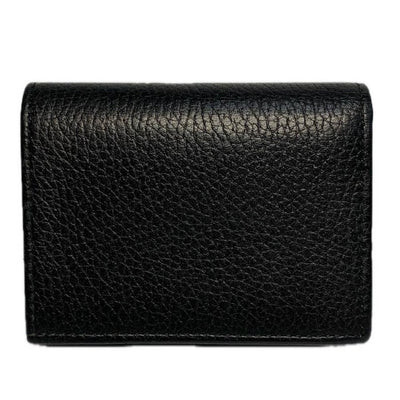 GUCCI グッチ GGマーモントコンパクトウォレット レザー ブラック 456126 【240005007185】