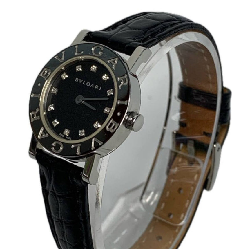 BVLGARI ブルガリ ブルガリブルガリ 12Pダイヤ クォーツ レディース BB23SL 稼動品 【240005007187】
