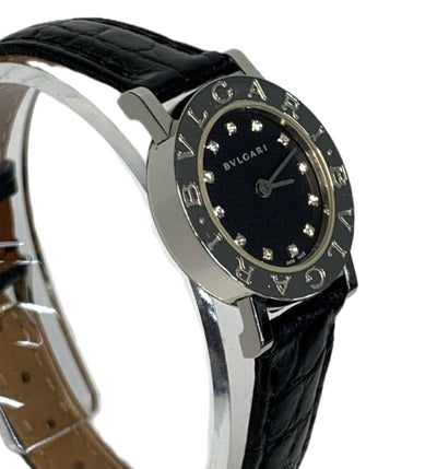 BVLGARI ブルガリ ブルガリブルガリ 12Pダイヤ クォーツ レディース BB23SL 稼動品 【240005007187】