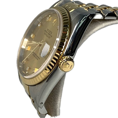 ROLEX ロレックス デイトジャスト 10Pダイヤ 16233G X番 自動巻き メンズ 腕時計 【240005007438】
