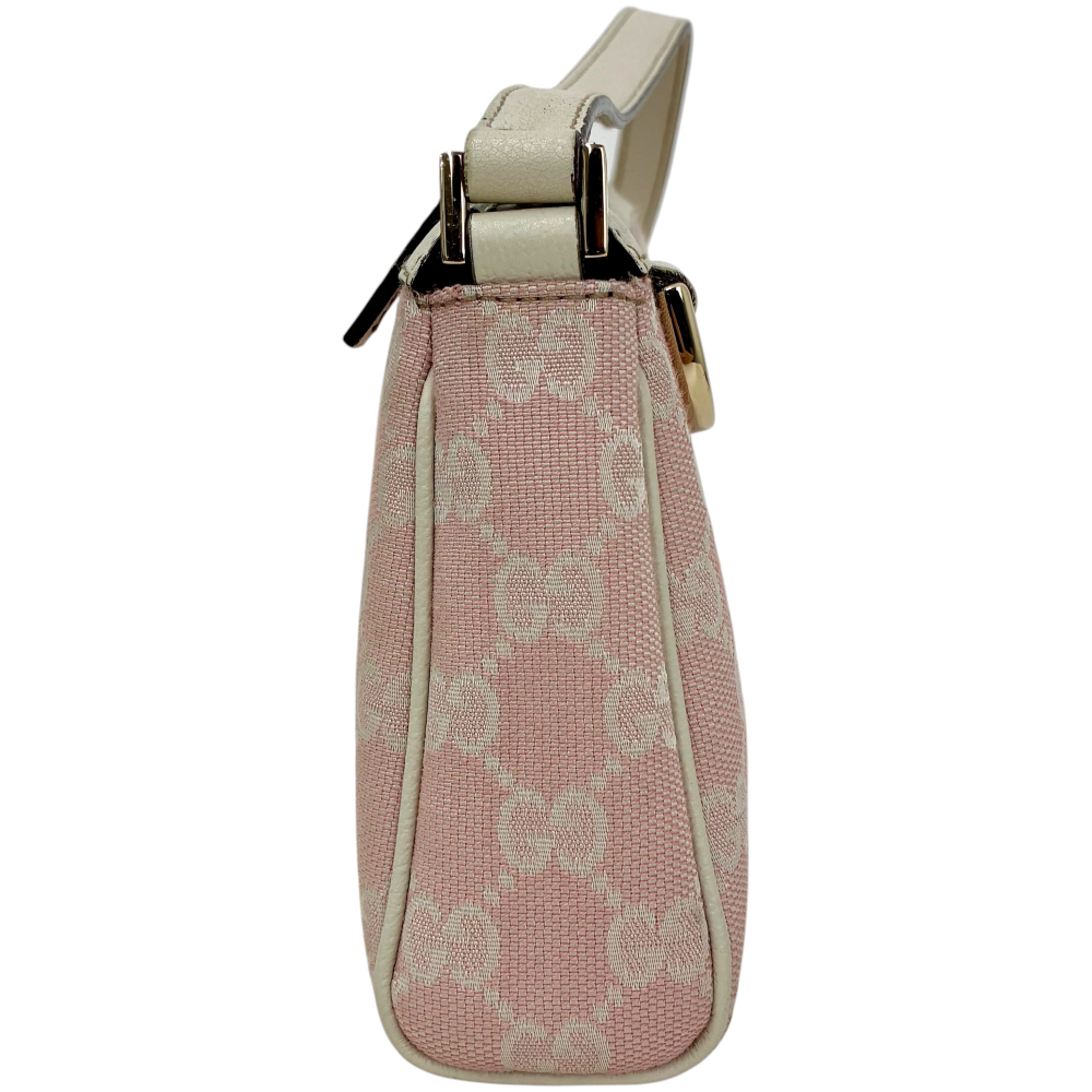 GUCCI GGキャンバス アクセサリーポーチ 145750 ピンク×ホワイト