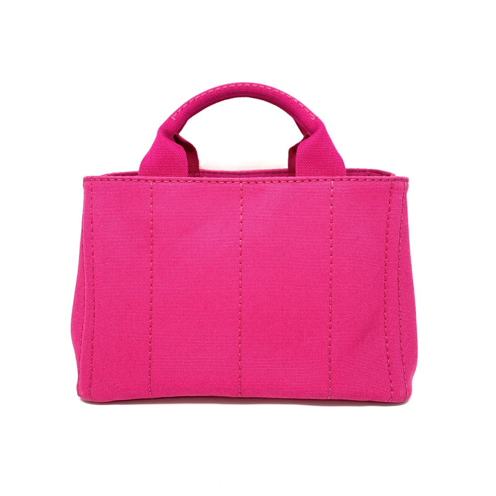 PRADA(プラダ) カナパ ショルダー付きハンドバッグ フューシャピンク