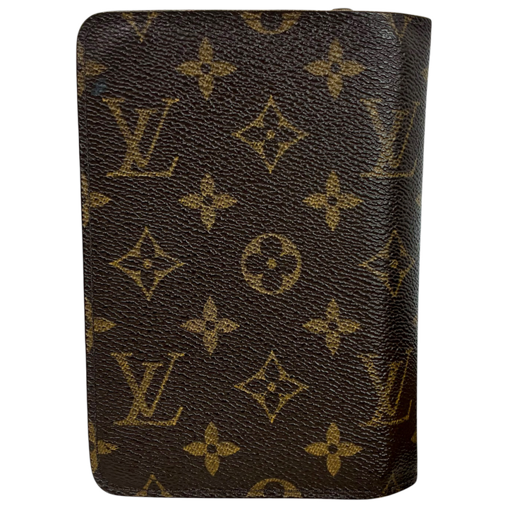 LOUIS VUITTON モノグラム ポルトパピエ ジップ M61207 ブラウン 二