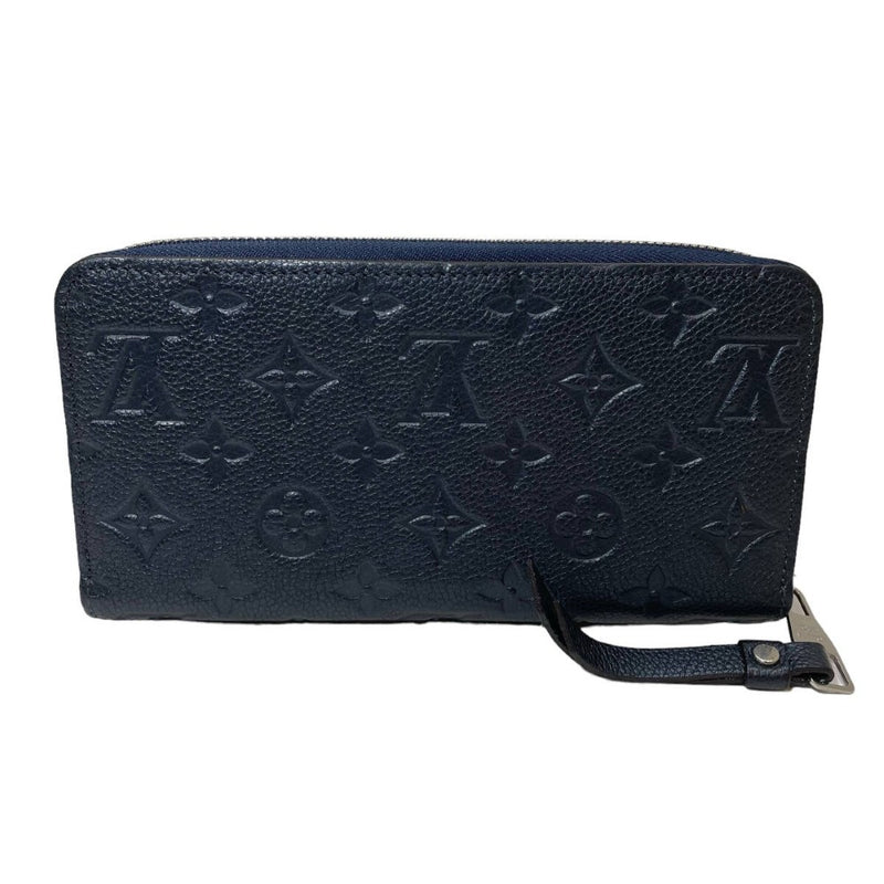 ルイヴィトン モノグラムアンプラント ジッピーウォレット メタルフラワー スタッズ ブルー ラウンドファスナー長財布 LOUIS VUITTON 【240001016380】