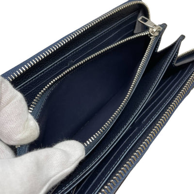 ルイヴィトン モノグラムアンプラント ジッピーウォレット メタルフラワー スタッズ ブルー ラウンドファスナー長財布 LOUIS VUITTON 【240001016380】
