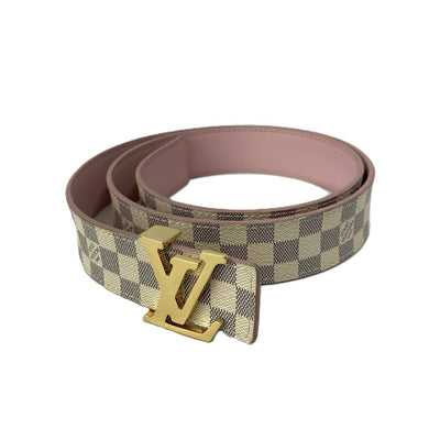 LOUIS VUITTON(ルイ・ヴィトン) ダミエ サンチュール M0145 リバーシブル ベルト サイズ80/32 ダミエレザー アズール×ピンク 【102060743005】