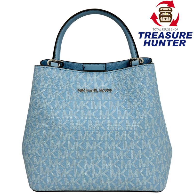 MICHAEL KORS PRATT バケット クロスボディ スモールMKシグネチャー 35S4S3FM5V1540 ライトスカイ マイケルコース 【101065175008】