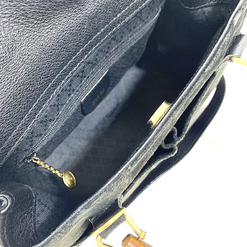 GUCCI(グッチ) バンブー 2WAYバッグ スエードレザー ブラック マグネットボタン開閉式 レディース バッグ 【102052265001】