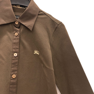 BURBERRY LONDON(バーバリーロンドン) 長袖 七分袖 シャツ ブラウン サイズ1 S相当 レディース トップス 【100058252008】