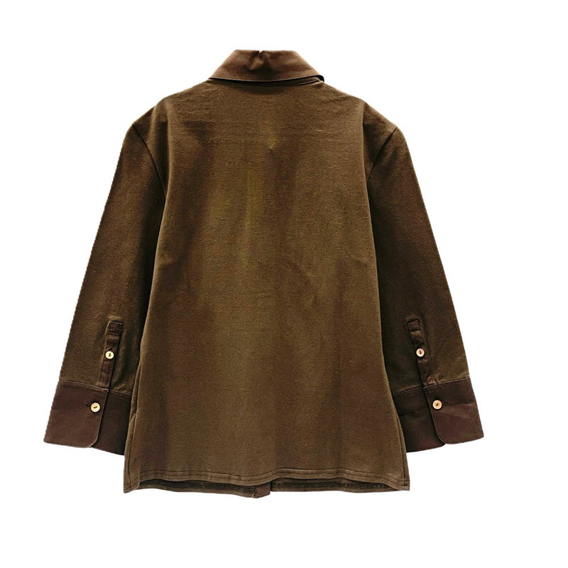 BURBERRY LONDON(バーバリーロンドン) 長袖 七分袖 シャツ ブラウン サイズ1 S相当 レディース トップス 【100058252008】