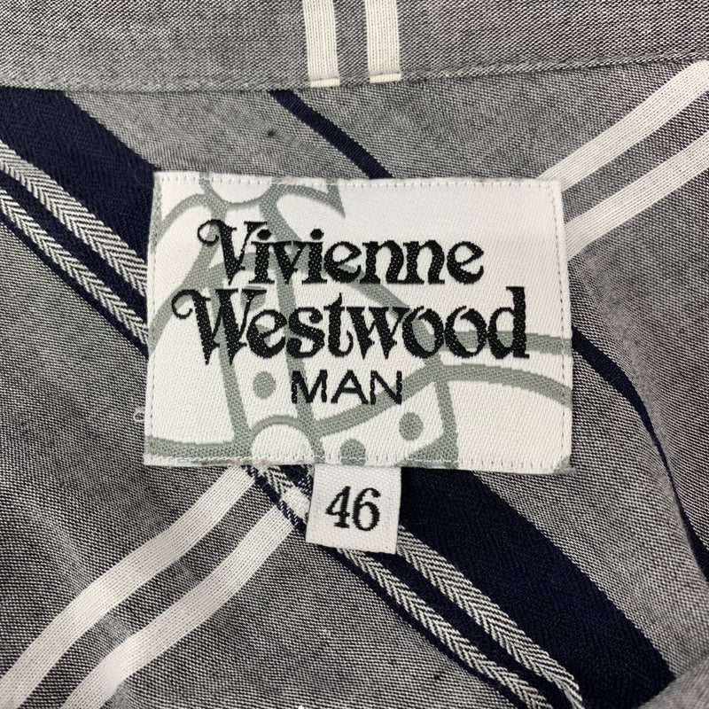 Vivienne Westwood ヴィヴィアンウエストウッド　長袖チェックシャツ　VW-WR-82732 サイズ46　S　グレー　メンズ　トップス 【100044036008】
