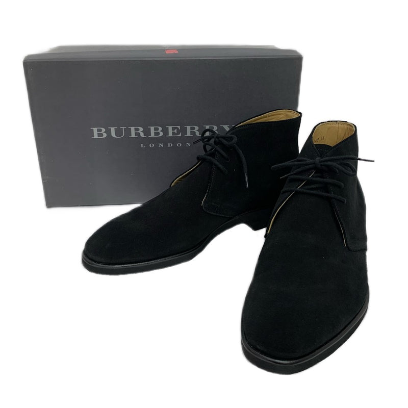 バーバリー スエードチャッカブーツ BU-1378 25㎝ ブラック BURBERRY 【101045395005】